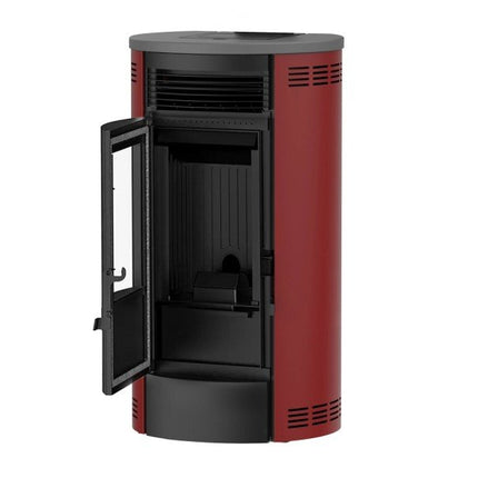 Sannover Luft-Pelletofen Flavia 15 kW Bordeaux