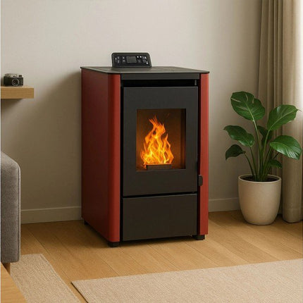 Sannover Pelletofen Anita 7,6 kW Bordeaux