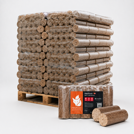 Heizfuxx Nestro XL Red Holzbriketts Hartholz 10kg x 96 Gebinde 960kg Palette