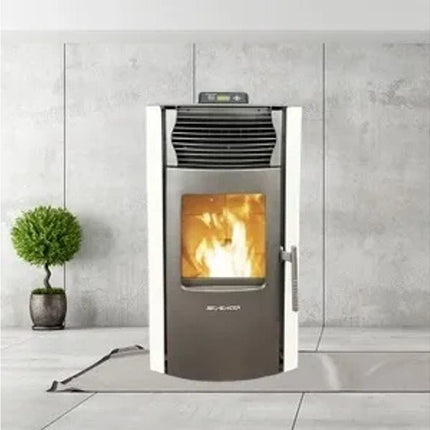 SCHENGER Pelletofen HP51 Weiß 8,8kW A+ Vollautomatisch WIFI+ECO+TIMER
