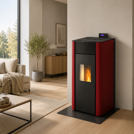 Sannover Pelletofen Anita 7,6 kW Bordeaux