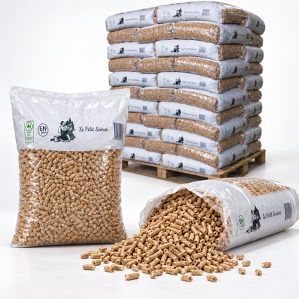 Le Petit Scieur Holzpellets – 65 × 15 kg Palette (975 kg) – 100 % Nadelholz, DINplus & PEFC