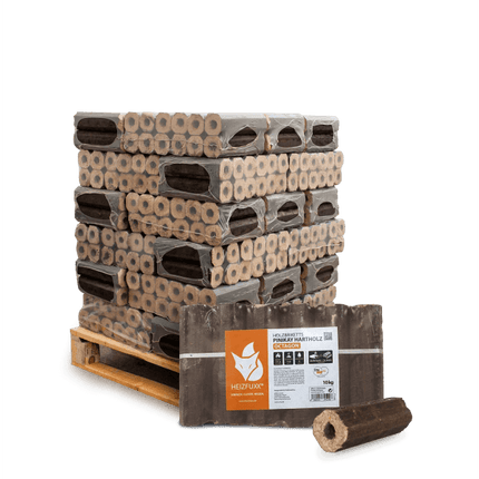 Heizfuxx PiniKay Octagon Holzbriketts Hartholz 10kg x 30 Gebinde 300kg Palette