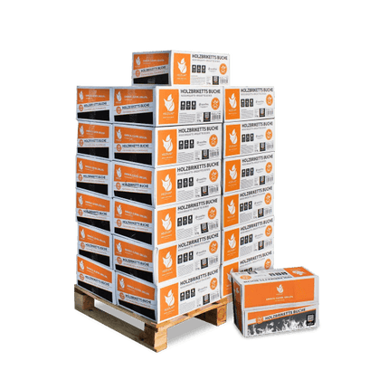 Heizfuxx Nestro M Holzbriketts Hartholz im Karton 12kg x 81 Karton 972kg Palette