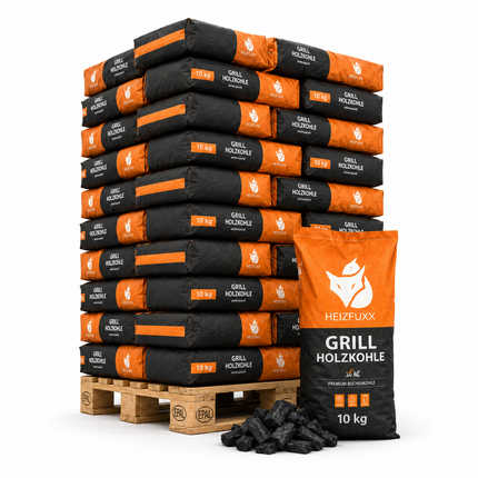 Heizfuxx Grillbriketts 10kg x 60 Sack 600kg Palette