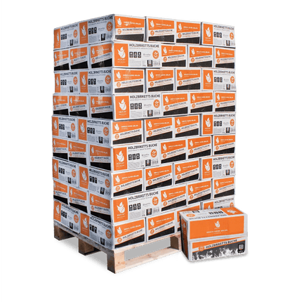Heizfuxx Nestro M Holzbriketts Hartholz im Karton 12kg x 81 Karton 972kg Palette