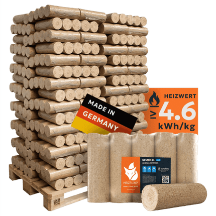 Pressholzbriketts – 1.000 kg – 66 PackungeN