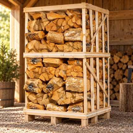 Birken-Kaminholz 25 cm – 80 Säcke – Restfeuchte ≤ 20 % – hohe Heizleistung