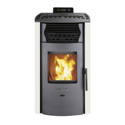 SCHENGER Pelletofen HP51 Weiß 8,8kW A+ Vollautomatisch WIFI+ECO+TIMER