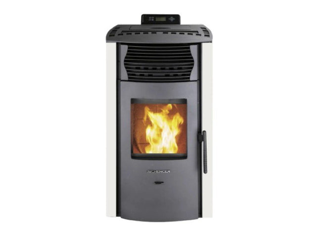 SCHENGER Pelletofen HP51 Weiß 8,8kW A+ Vollautomatisch WIFI+ECO+TIMER