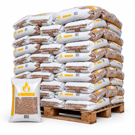 SunPower Holzpellets – 70 × 15 kg Palette – 100 % Nadelholz, ENplus A1 & DINplus & NF