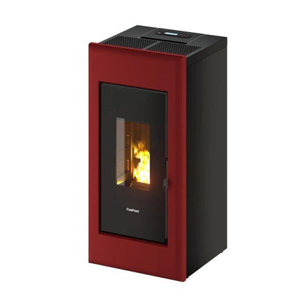 Freepoint Pelletofen One Airtight Stahl Bordeaux 7 kW