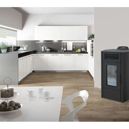 Rowi Pelletofen Stahl Schwarz 5,9 kW