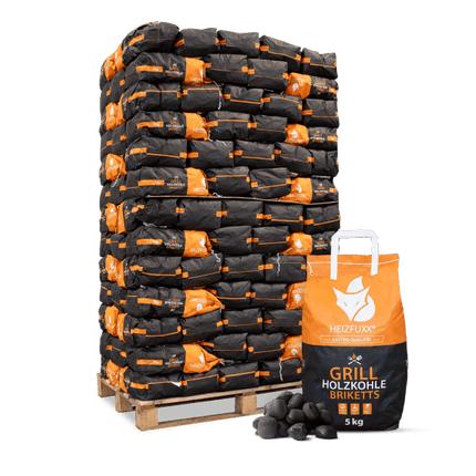 Heizfuxx Grillbriketts 5kg x 130 Sack 650kg Palette