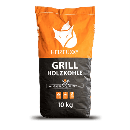 Heizfuxx Grillholzkohle in Gastro-Qualität 10kg x 12 Sack 120kg Palette