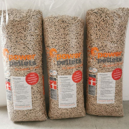 PowerPellets – Holzpellets 15 kg Sack (Palette 55 Säcke)