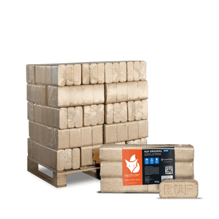 Heizfuxx RUF Original Blue Holzbriketts Nadelholz 10kg x 30 Gebinde 300kg Palette