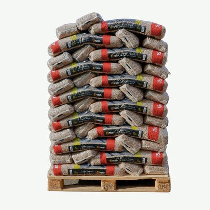 Purus+ Holzpellets – 60 × 15 kg Palette (900 kg) – 100 % Nadelholz, ENplus A1