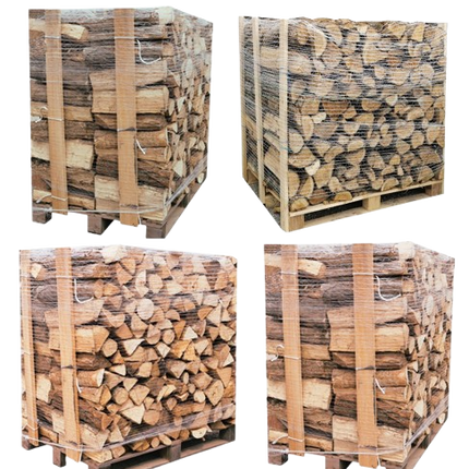 Kaminholz 30 cm – 4 Paletten mit insgesamt 12 Ster – Hartholzmischung