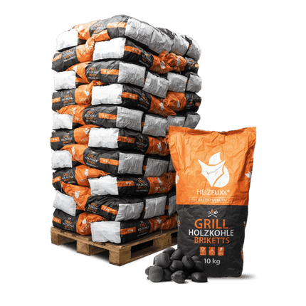 Heizfuxx Grillbriketts 10kg x 60 Sack 600kg Palette