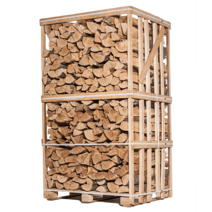 Getrocknetes Birkenholz – leicht anzündbar – dekorative Flammen – Holzbox 1,8 m³