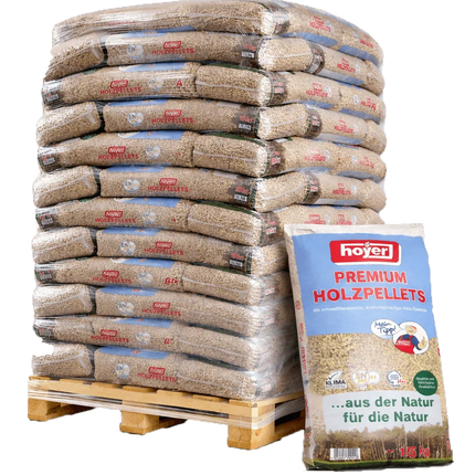 Hoyer Holzpellets ENplusA1 990kg 66 Saecke hoher Heizwert