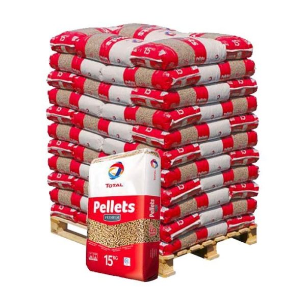 TotalEnergies Premium Holzpellets – 66 × 15 kg Palette – DINplus